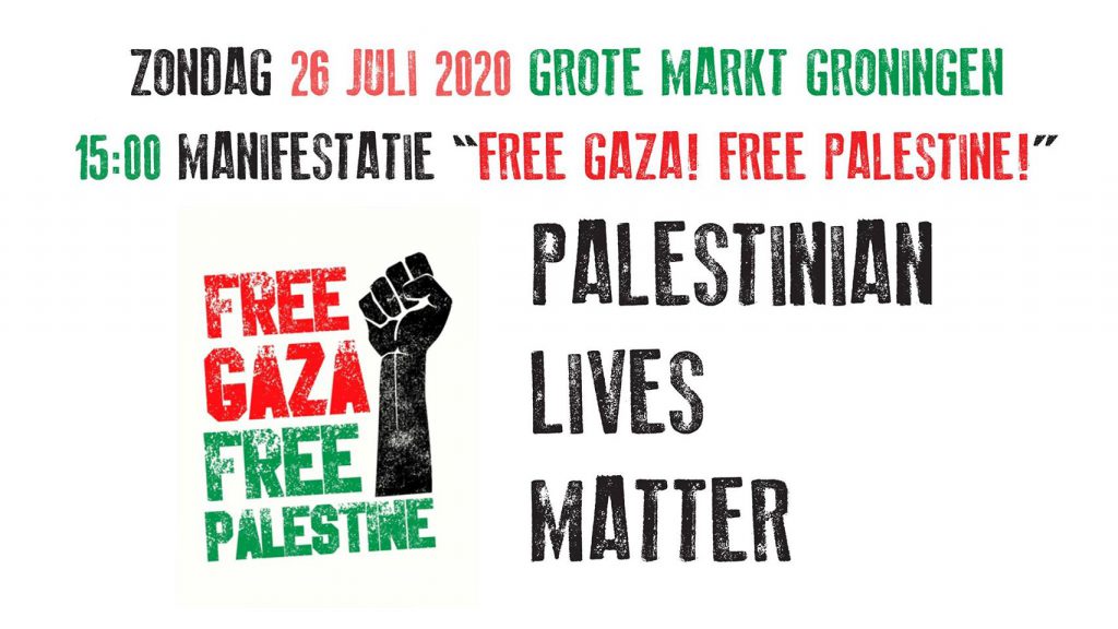 Zondag 26 juli manifestatie Free Gaza Free Palestine