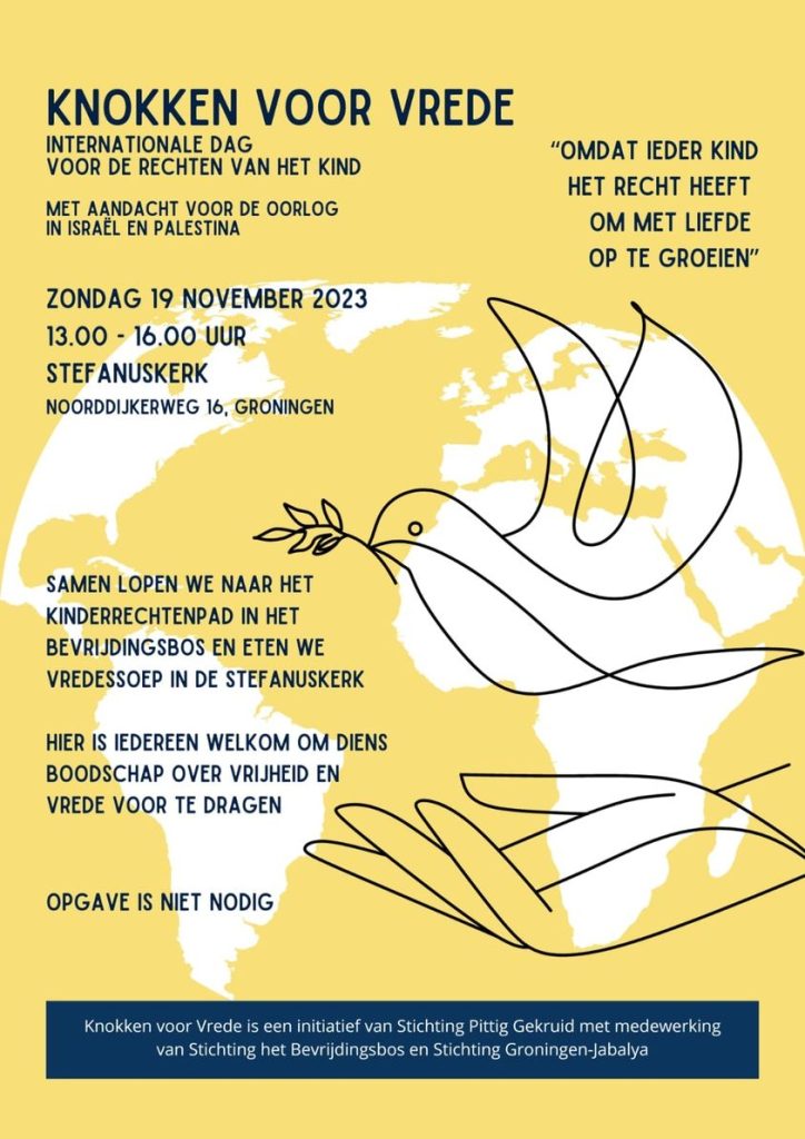 Zondag 19 december bijeenkomst Knokken voor vrede in het bevrijdingsbos